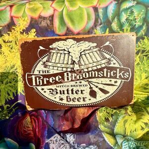 Harry Potter Three Broomsticks Metal Sign 8x12 Vintage Style Wall Decor